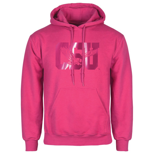  Womens Fuchsia Fleece Hoodie - Official Logo Foil