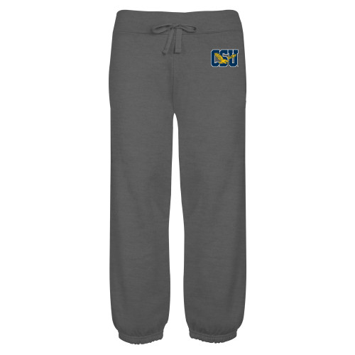  ENZA Womens Dark Heather Banded Fleece Capri - Official Logo