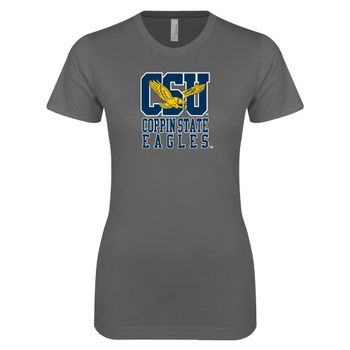  Next Level Womens Charcoal Boyfriend Tee - CSU Coppin State Eagles