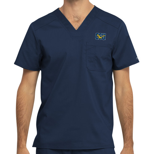  Mens Navy Revolution Scrub Top - Official Logo