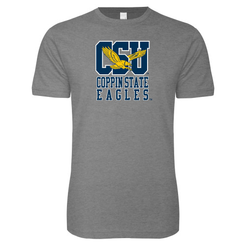  Next Level Heather Grey SoftStyle T Shirt - CSU Coppin State Eagles