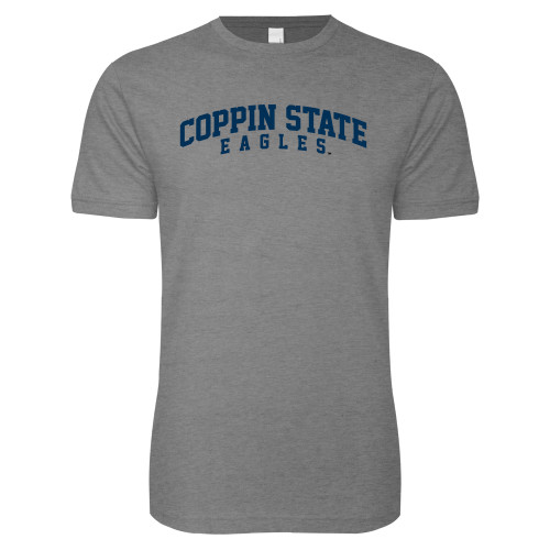  Next Level Heather Grey SoftStyle T Shirt - Arched Coppin State Eagles