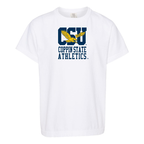  Comfort Colors Youth White T Shirt - CSU Coppin State Athletics