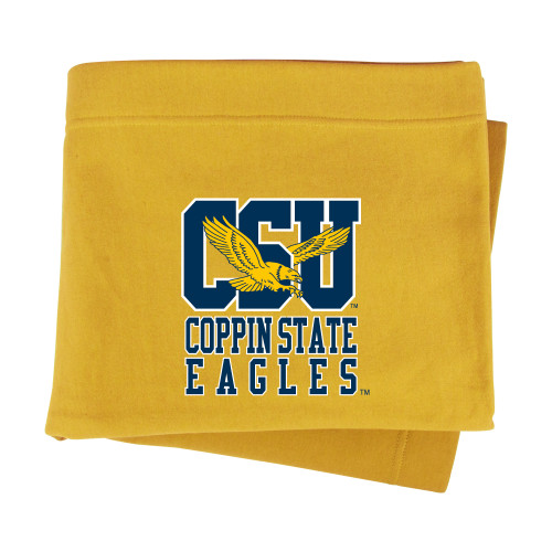  Gold Sweatshirt Blanket - CSU Coppin State Eagles