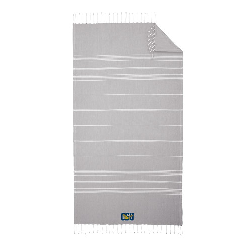  100% Cotton Grey/White Cali Throw - Official Logo