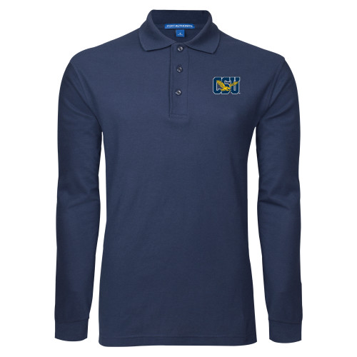  Navy Long Sleeve Polo - Official Logo
