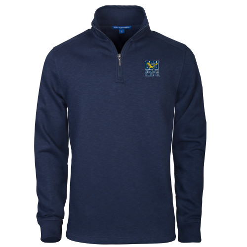  Navy Slub Fleece 1/4 Zip Pullover - CSU Coppin State Eagles
