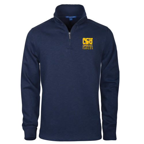  Navy Slub Fleece 1/4 Zip Pullover - CSU Coppin State Eagles
