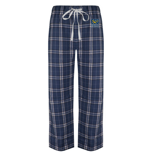  Navy/White Flannel Pajama Pant - CSU Coppin State Eagles