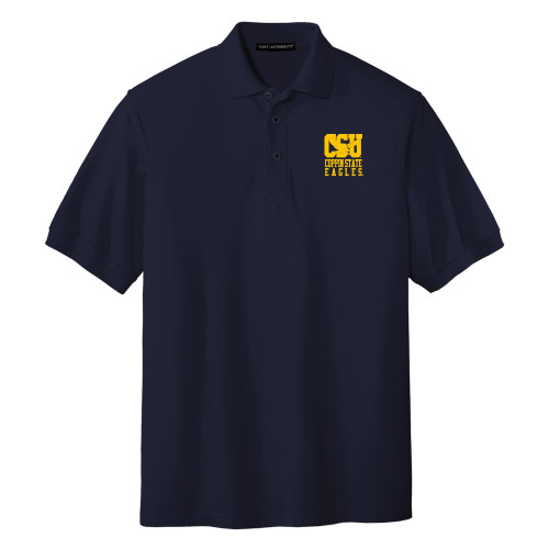  Navy Silk Touch Polo - CSU Coppin State Eagles