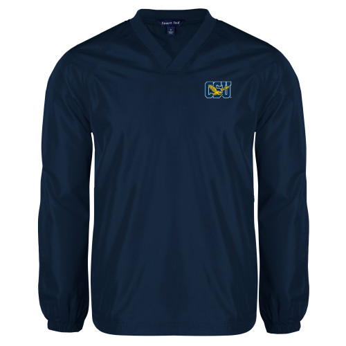  Navy V Neck Raglan Windshirt - Official Logo