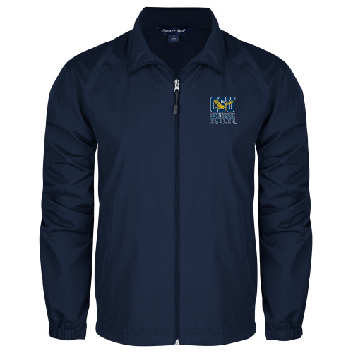  Navy Full Zip Wind Jacket - CSU Coppin State Eagles