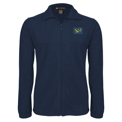  Navy Fleece Full Zip  Jacket - Official Logo