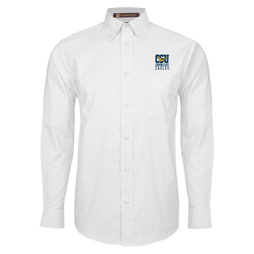  White Oxford Long Sleeve Shirt - CSU Coppin State Eagles