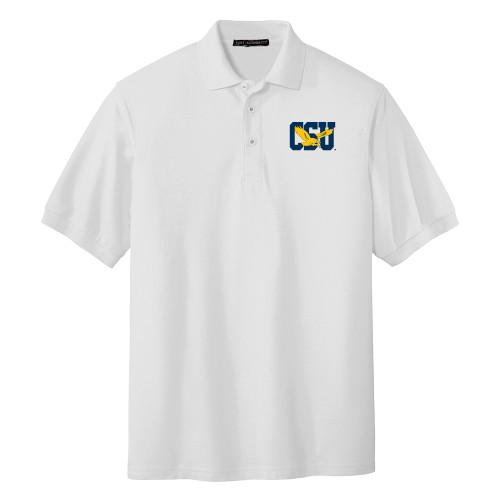  White Silk Touch Polo - Official Logo