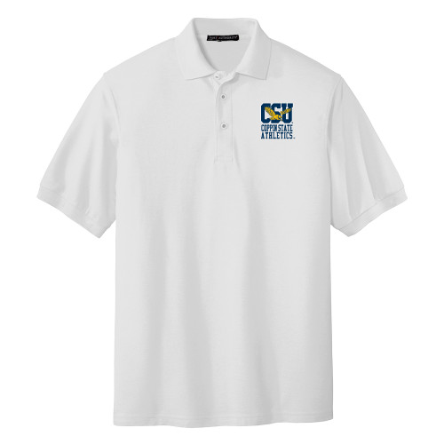  White Silk Touch Polo - CSU Coppin State Athletics