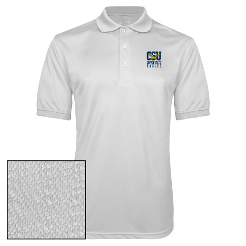 White Dry Mesh Polo - CSU Coppin State Eagles