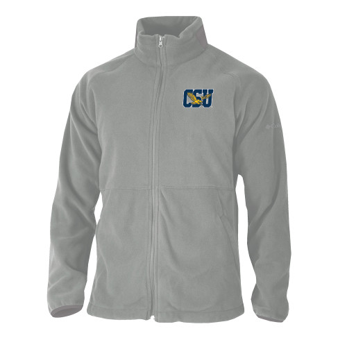  Columbia Grey Everest Ridge Fleece Full Zip Jacket - Official Logo