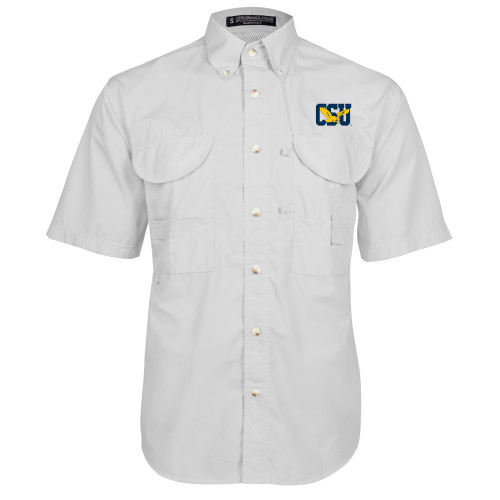  White Fishing Shirt Performance Short Sleeve - Official Logo