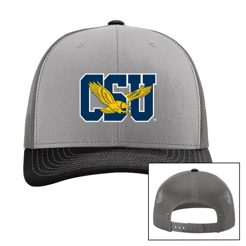  Richardson Grey/Charcoal/Black Trucker Hat - Official Logo