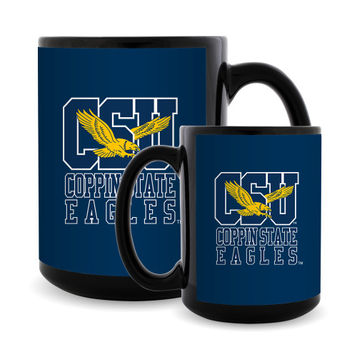  Full Color Black Mug 15oz - CSU Coppin State Eagles
