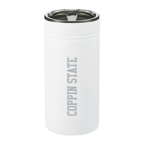  Sherpa Vacuum White Tumbler & Insulator 12oz - Coppin State Engraved