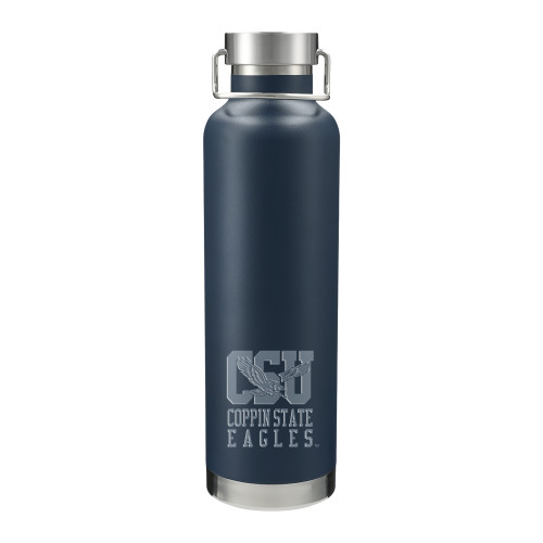  State Thor Copper Vacuum Insulated Navy Bottle 32oz - Coppin State Eagles Stacked Engraved