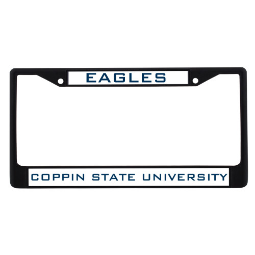  Metal License Plate Frame in Black - Eagles
