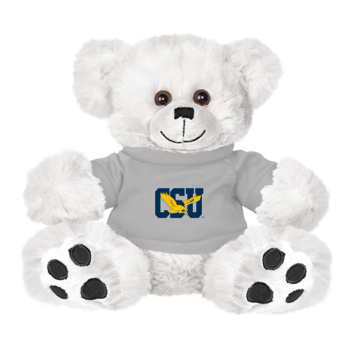  Plush Big Paw 8 1/2 inch White Bear w/Grey Shirt - Official Logo