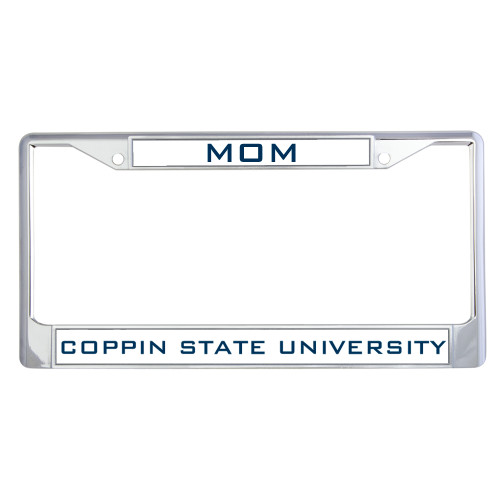  Mom Metal License Plate Frame in Chrome - Mom