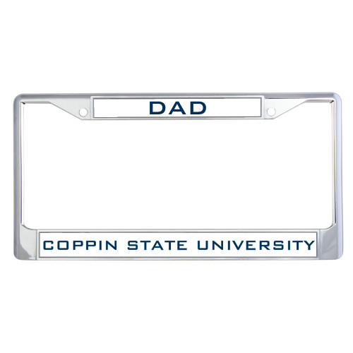  Dad Metal License Plate Frame in Chrome - Dad