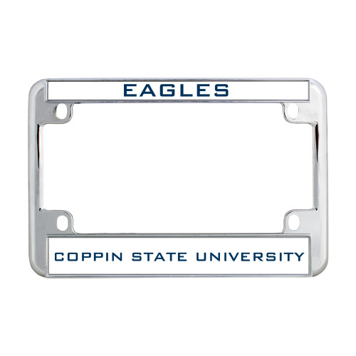  Metal Motorcycle License Plate Frame in Chrome - Eagles