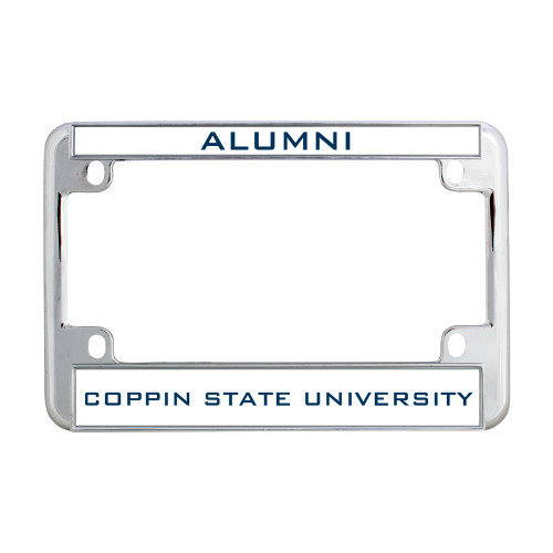  Metal Motorcycle License Plate Frame in Chrome - Alumni