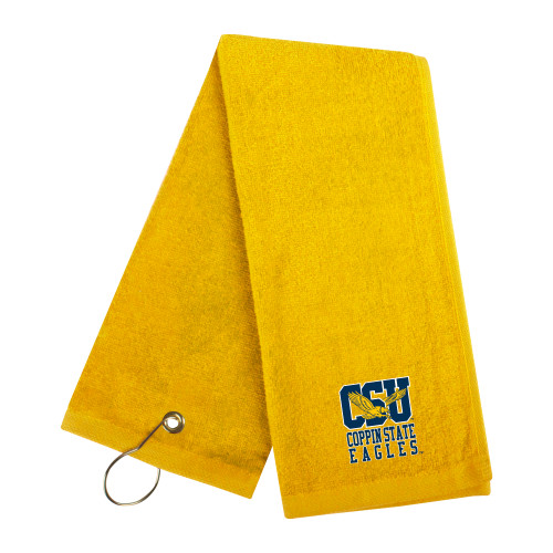  Gold Golf Towel - CSU Coppin State Eagles