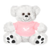 Thumbnail image for  Plush Big Paw 8 1/2 inch White Bear w/Pink Shirt