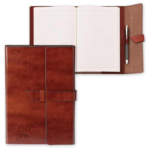 Fabrizio Junior Brown Portfolio w/Loop Closure-CUNY SPH Square  Engraved