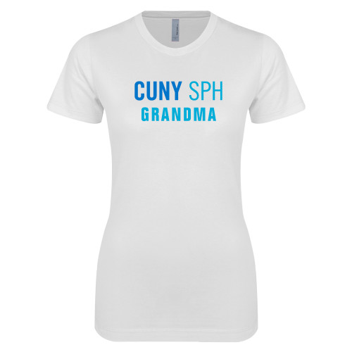 Next Level Womens White Boyfriend Tee-Grandma