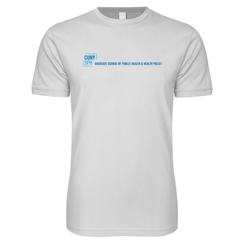 Next Level White SoftStyle T Shirt-CUNY SPH Flat