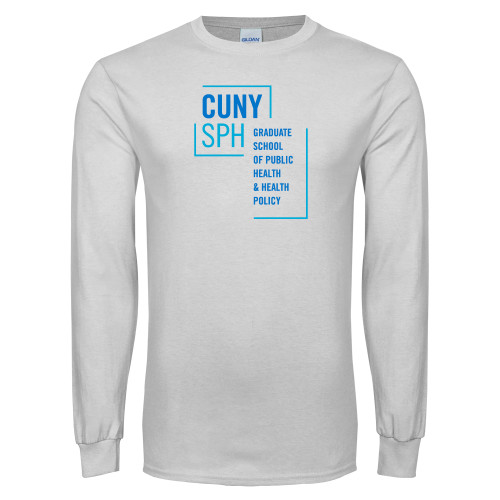 White Long Sleeve T Shirt-CUNY SPH