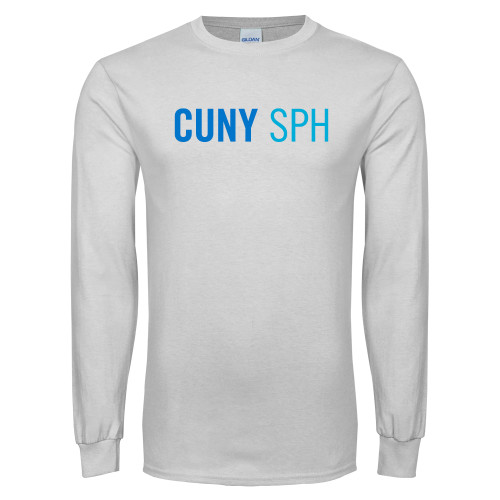 White Long Sleeve T Shirt-CUNY SPH