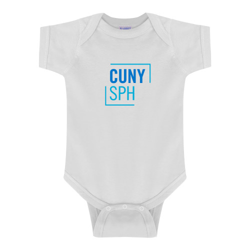 White Infant Onesie-CUNY SPH Square