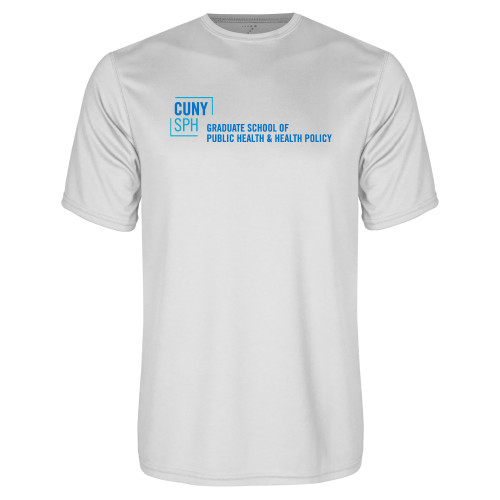 White Performance Tee-Primary Mark