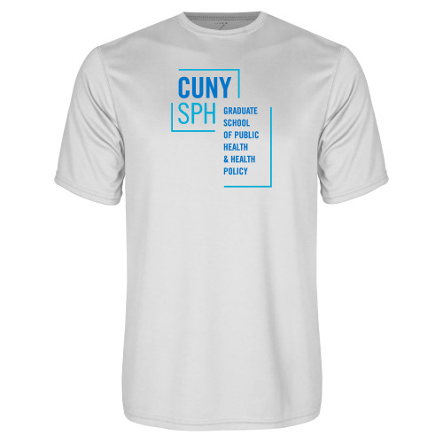 White Performance Tee-CUNY SPH