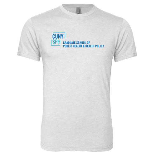 Next Level Heather White Triblend Tee-Primary Mark