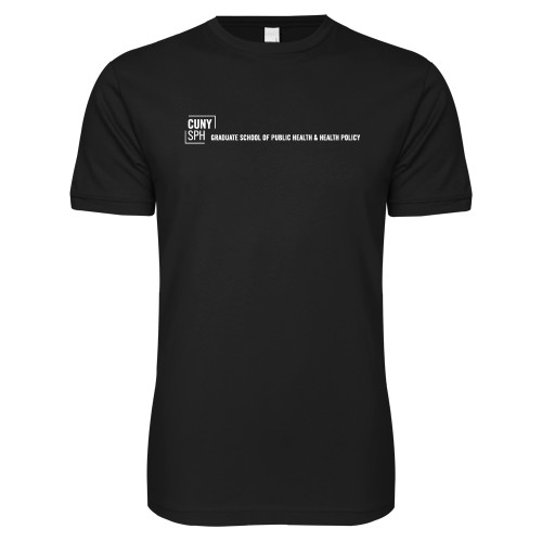 Next Level Black SoftStyle T Shirt-CUNY SPH Flat