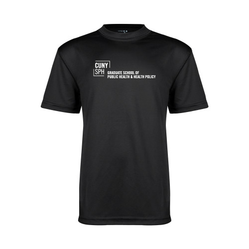 Youth Performance Black Tee-Primary Mark