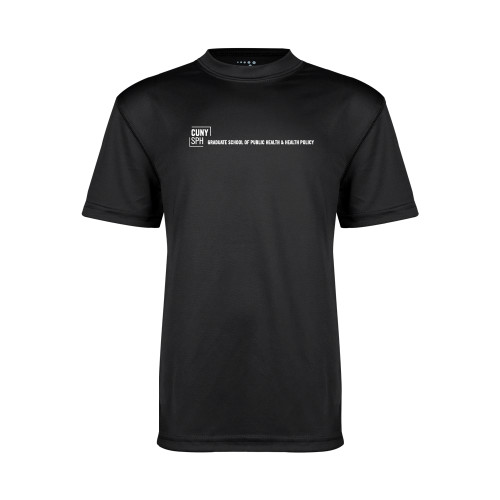 Youth Performance Black Tee-CUNY SPH Flat