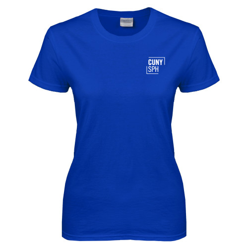 Womens Royal Short Sleeve Tee-CUNY SPH Square