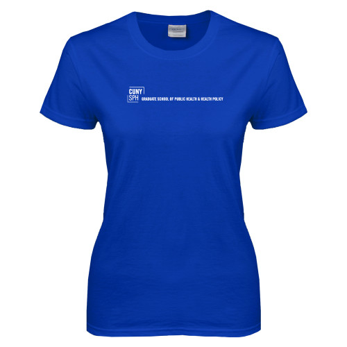 Womens Royal Short Sleeve Tee-CUNY SPH Flat