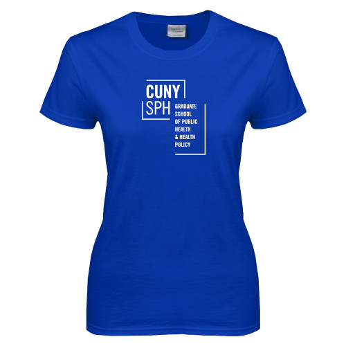 Womens Royal Short Sleeve Tee-CUNY SPH